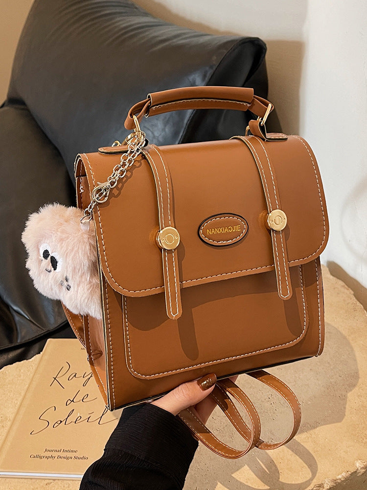 Popular Retro Textured Female Single Portable Backpacks