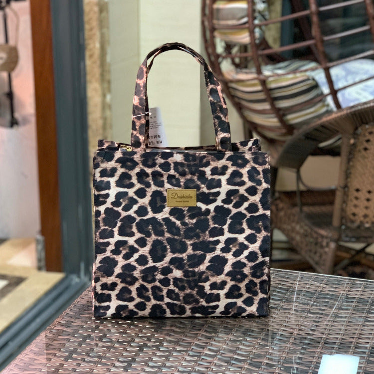 Oxford Cloth Fashion Plaid Waterproof Portable Handbags