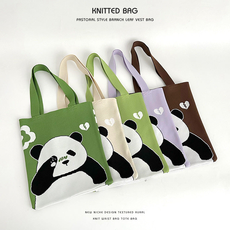 Women's National Style Panda Storage Large Capacity Shoulder Bags