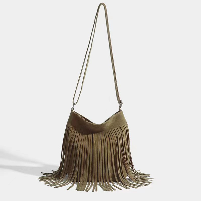 Women's Cool Artistic Tassel Simple Popular Crossbody Bags