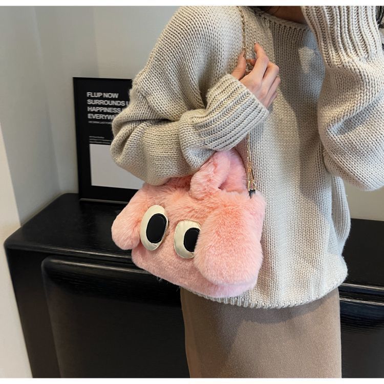 Plush Cute Big Eyes Puppy Oblique Bags