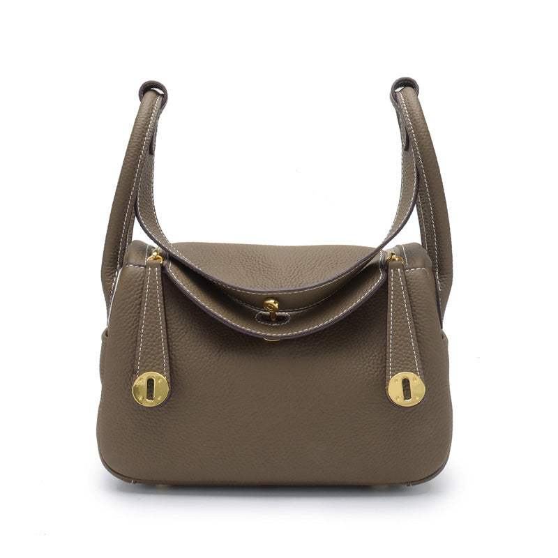 Layer Cowhide Lychee Pattern Lindy Doctor Genuine Shoulder Bags