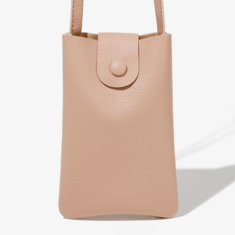 Women's Trendy Retro Textured Simple Mori Style Phone Bags
