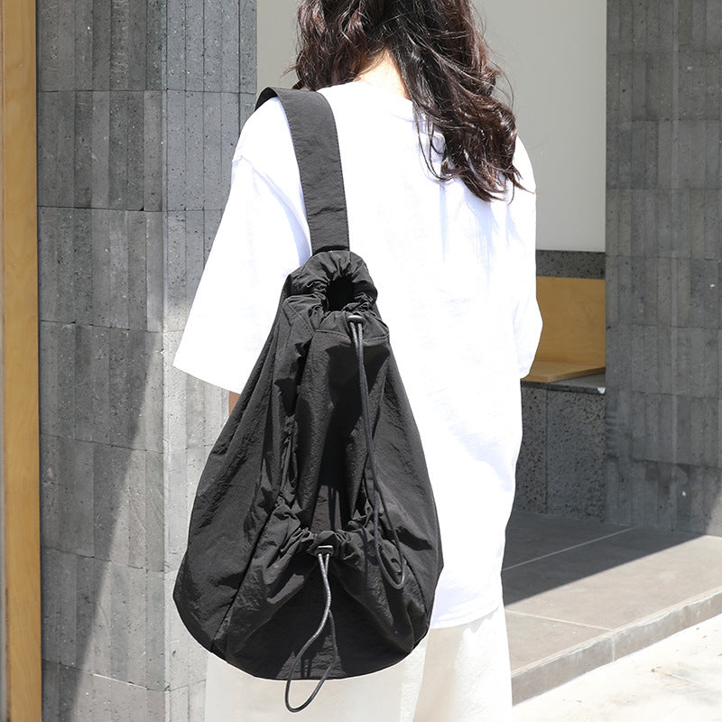 Women's Leisure Retro Drawstring Fashion Nylon Crossbody Bags