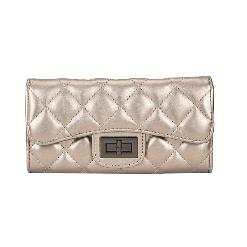 Women's Korean Style Rhombus Short Clutch Multi Ladies Wallet