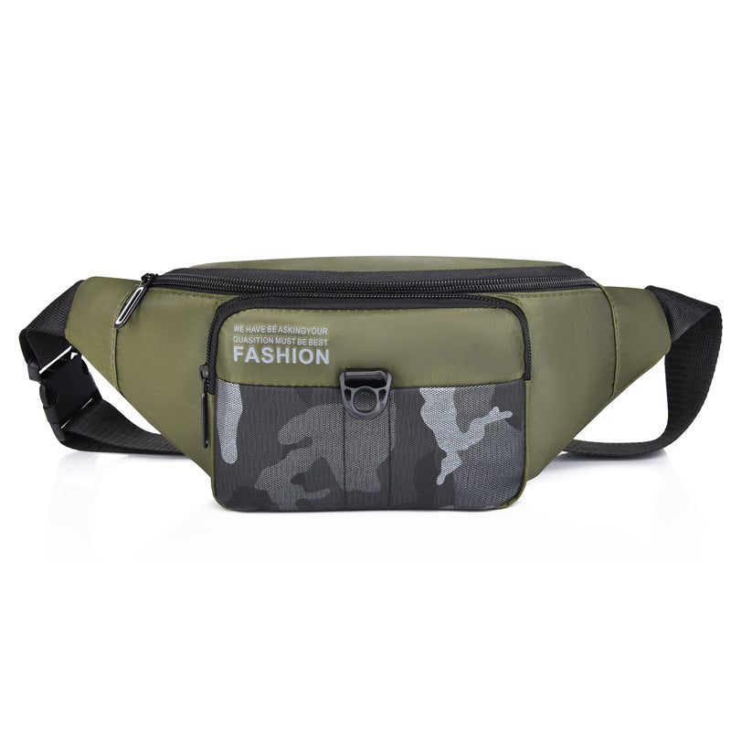 Men's Camouflage Nylon Fanny Trendy Cash Register Men's Waist Packs