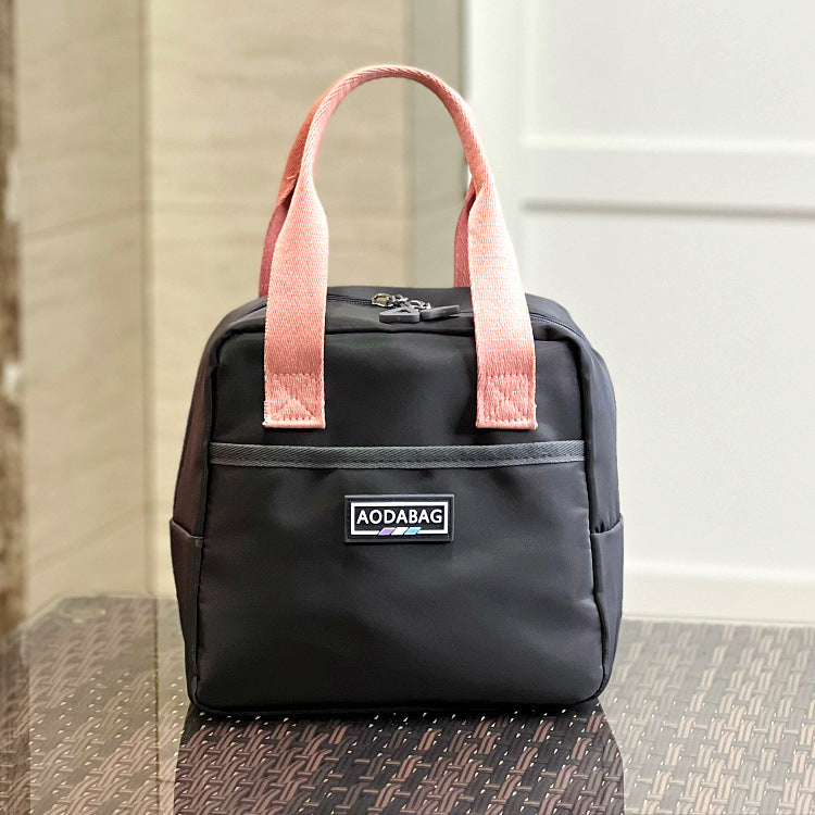 Women's Contrast Color Waterproof Lunch Box Mummy Handbags