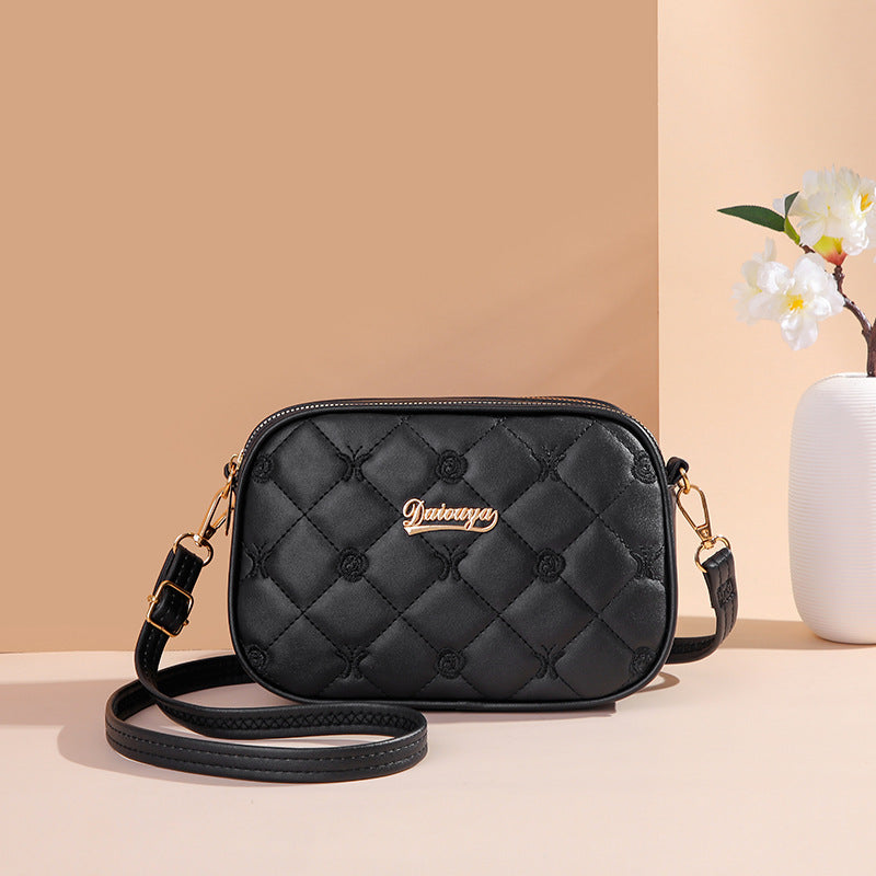 Versatile Women's Fashion Diamond Pocket Mobile Crossbody Bags