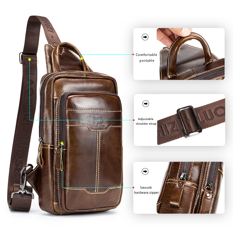 Men's First Layer Retro Oil Wax Skin Bags