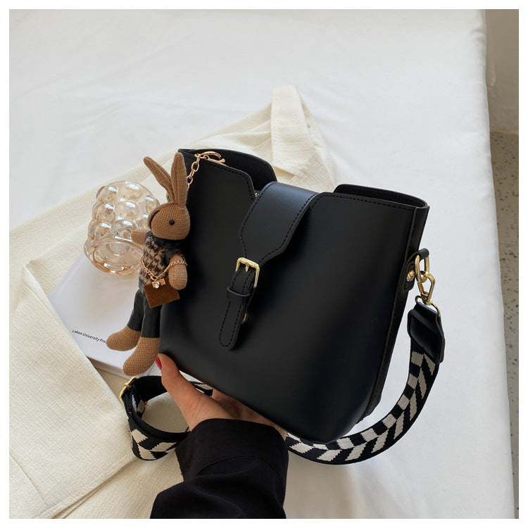 Women's Quality High-grade Wide Strap Contrast Color Crossbody Bags
