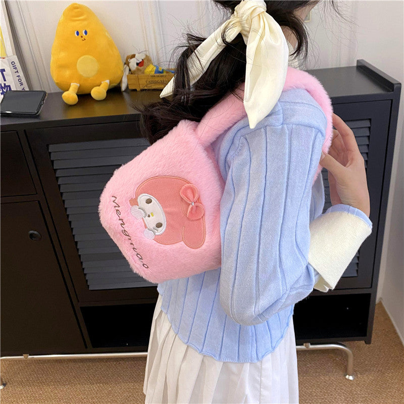 Innovative Furry Soft Storage Out Portable Handbags