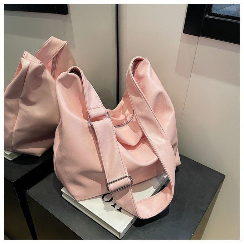 Women's Korean Style Soft Leather Large Crossbody Bags