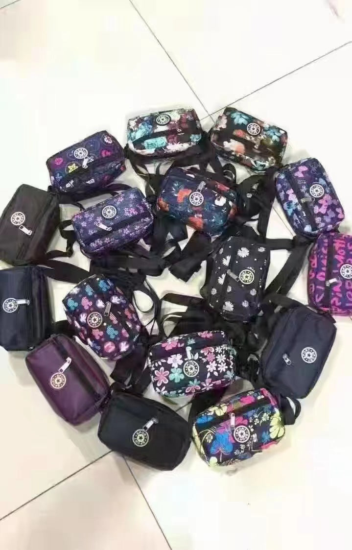 Women's Oxford Cloth Mother Flower Canvas Stall Crossbody Bags