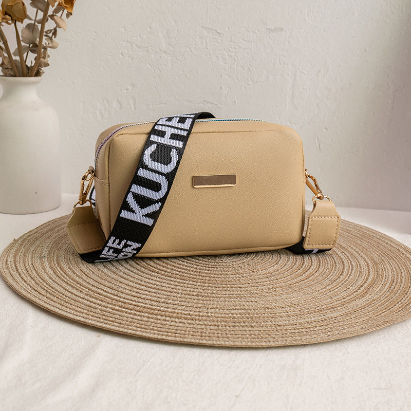 Women's New Popular Contrast Color Letter Shoulder Bags