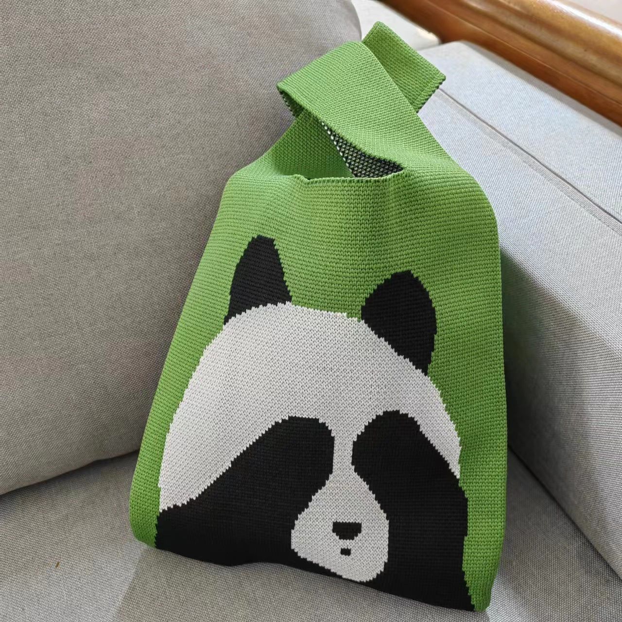 Knitted Large Capacity Totes One Woolen Yarn Bags
