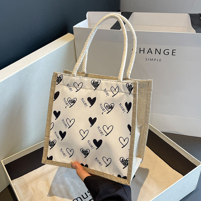 Korean Style Canvas Summer Hand Carrying Handbags