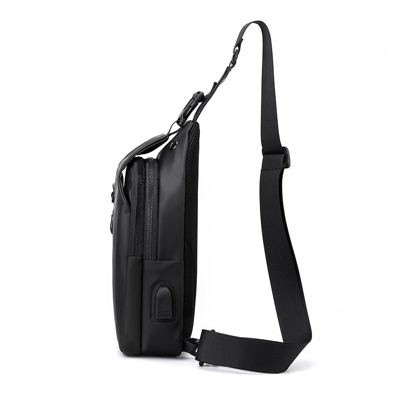 Men's Large Capacity Korean Style Motorcycle Waterproof Men's Chest Bags