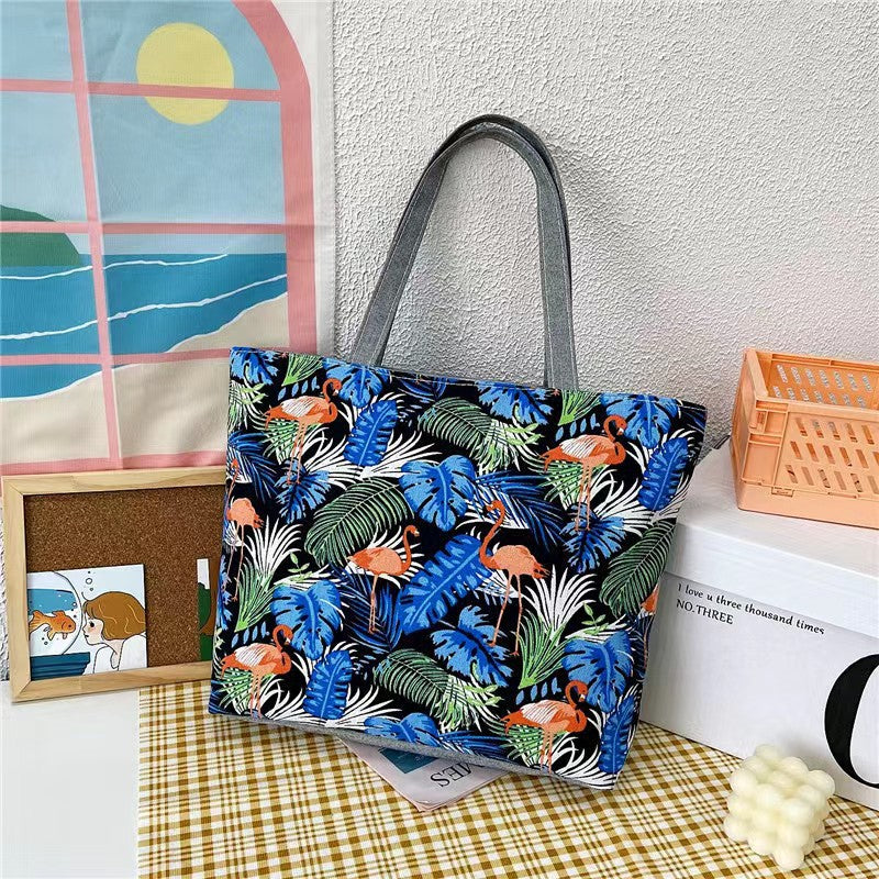 Women's Classy Canvas Large Capacity Printed Shoulder Bags