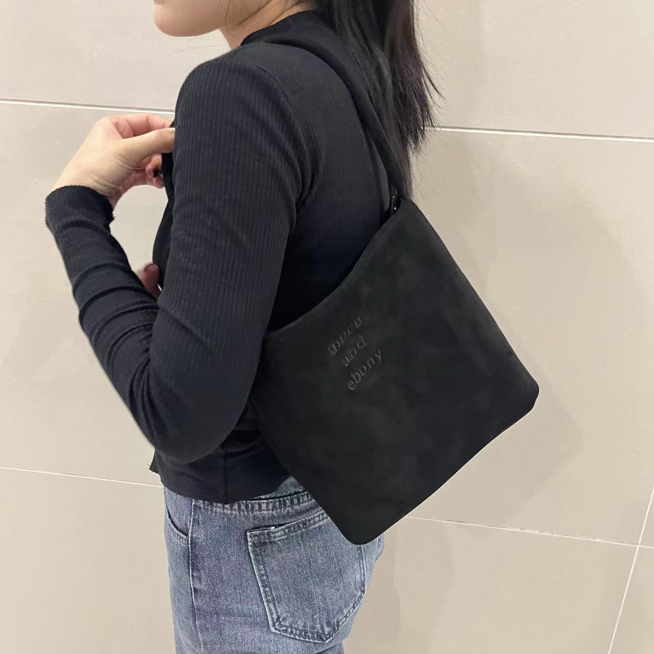Women's Minority Fashion Commuter Embroidered Nylon Underarm Handbags