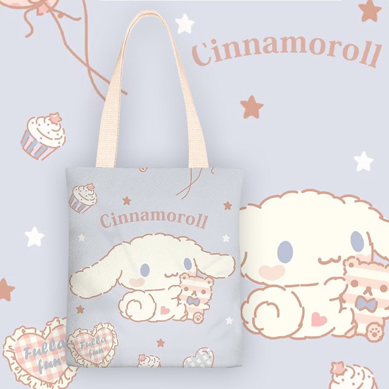 Cartoon Dog Anime Canvas Female One Shoulder Bags