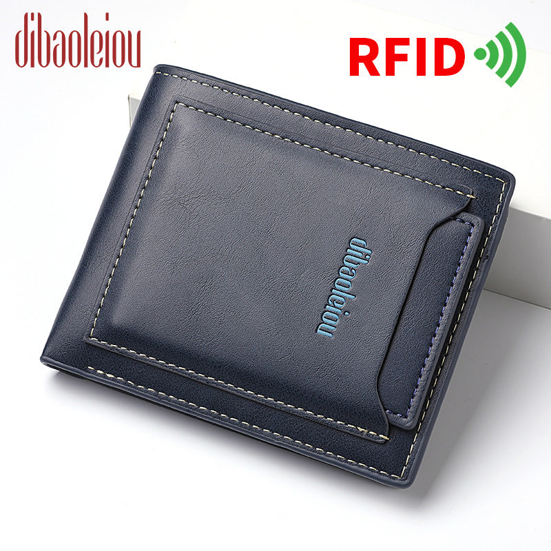 Men's Swiping Retro License Multifunctional Slot Men's Wallets