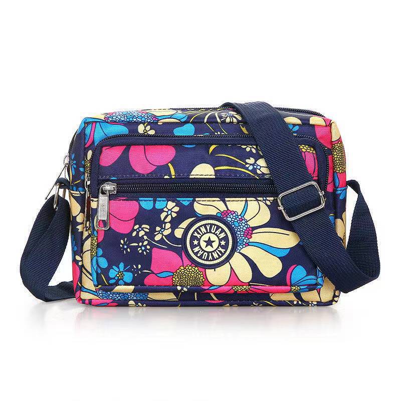 Women's Mother Nylon Cloth Flower Canvas Stall Bags