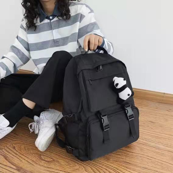 Women's Summer Preppy Style Fresh Pure Color Backpacks
