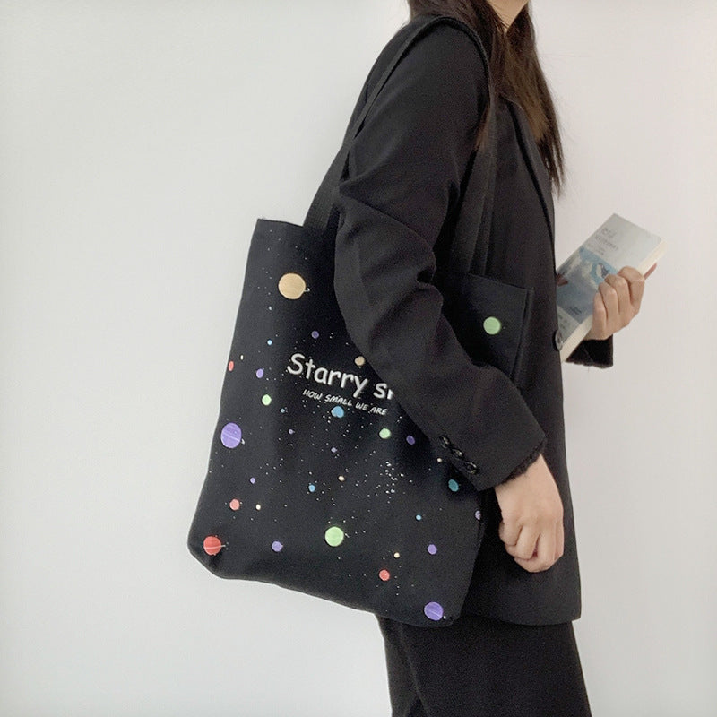 Canvas Female Summer Korean Style Large Capacity Class One Shoulder Bags