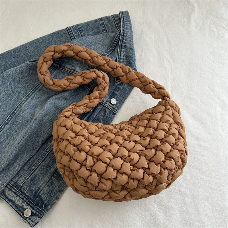 Women's Pleated Cloud Early Autumn Large Capacity Shoulder Bags