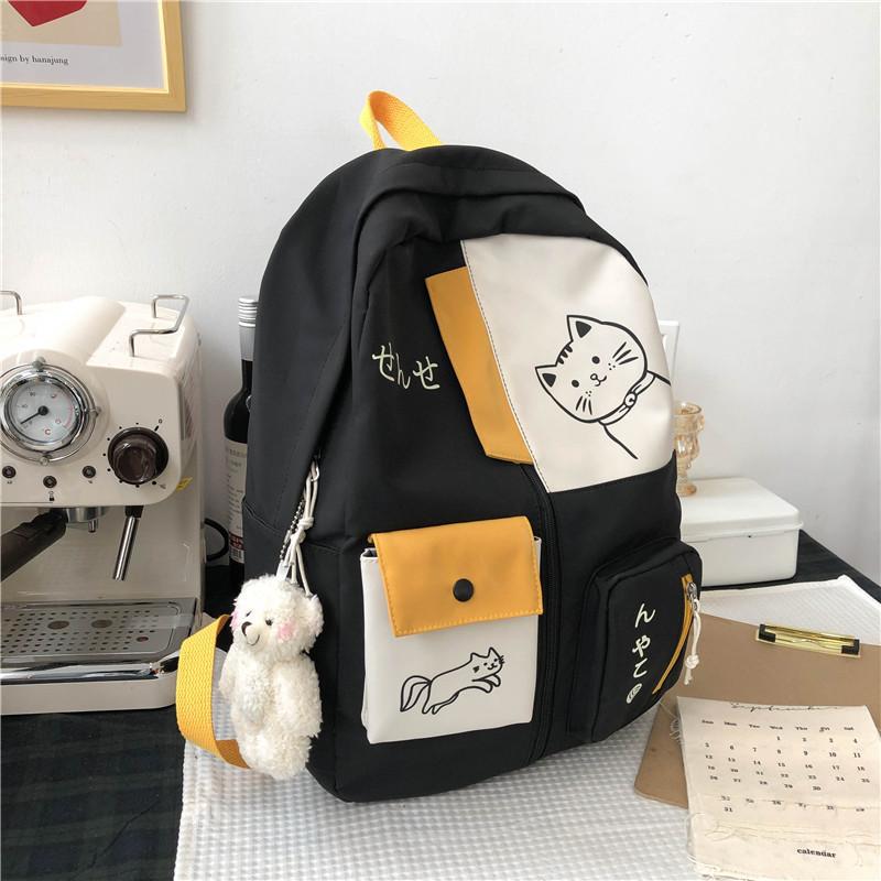 Korean High Mori Style Primary Simple Backpacks