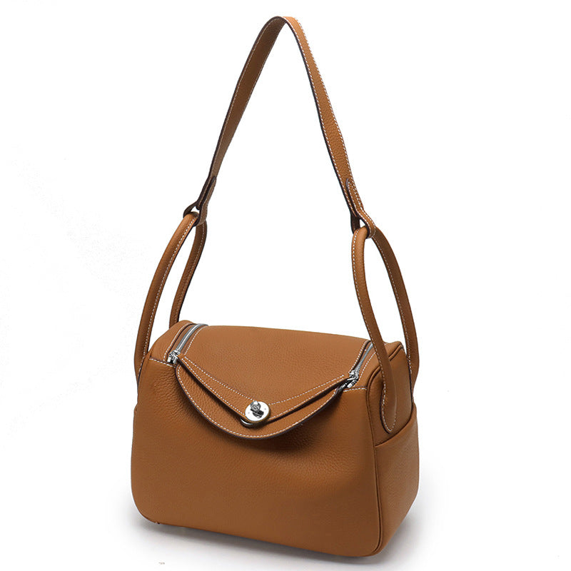 Layer Cowhide Lychee Pattern Lindy Doctor Genuine Shoulder Bags