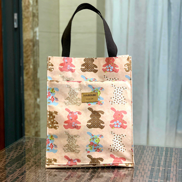 Korean Style Waterproof Lunch Box Commuter Make-up File Handbags