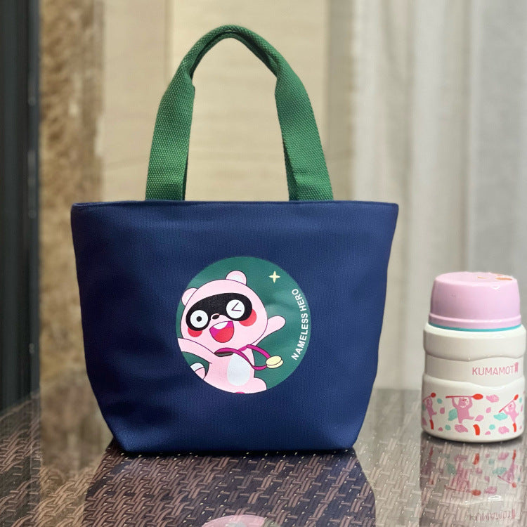 Built-in Water Environmentally Friendly Simple Canvas Thick Lunch Handbags