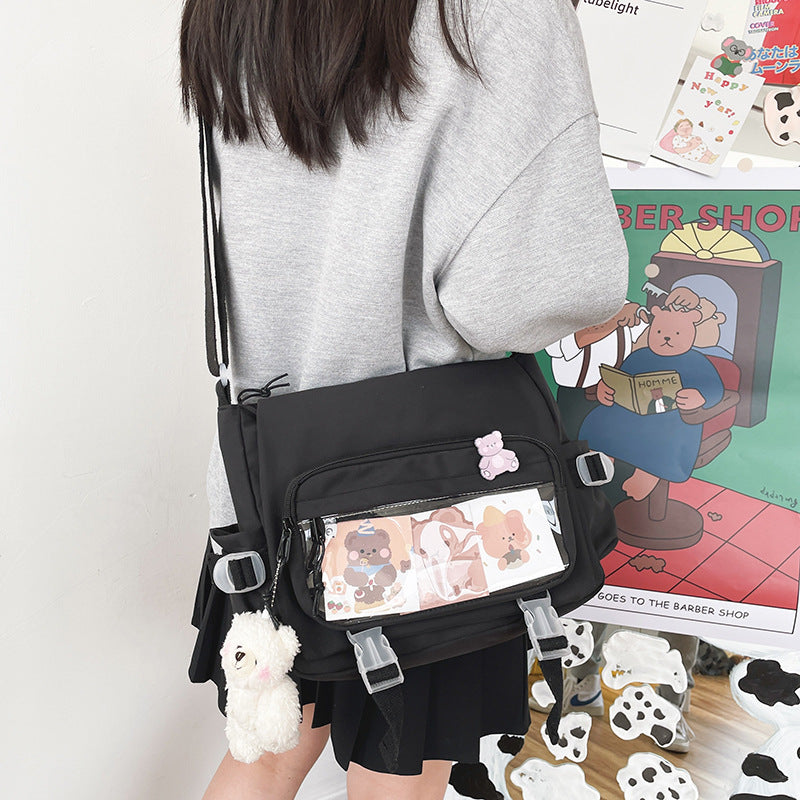 Korean Style Vintage Cute Bear Transparent Shoulder Bags