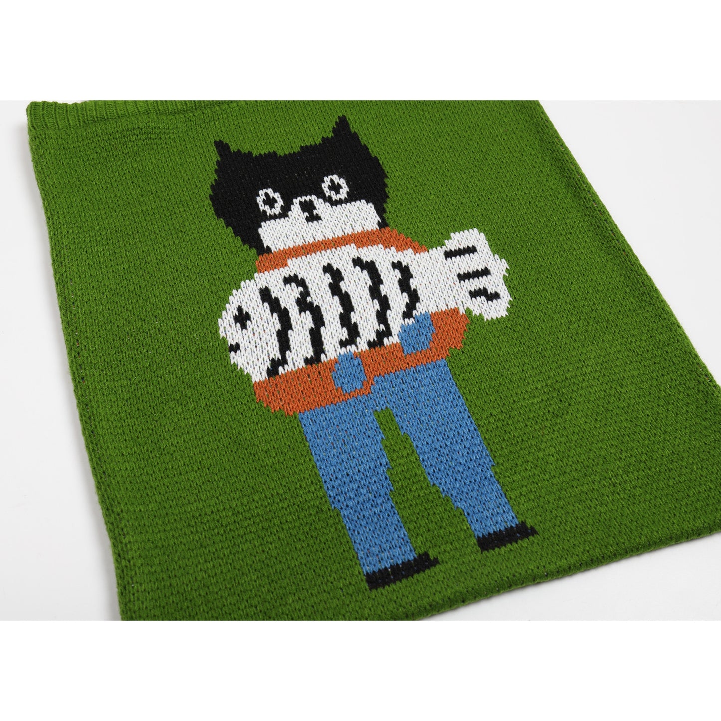 Women's Woolen Yarn Jacquard Cartoon Knitted Cute Shoulder Bags