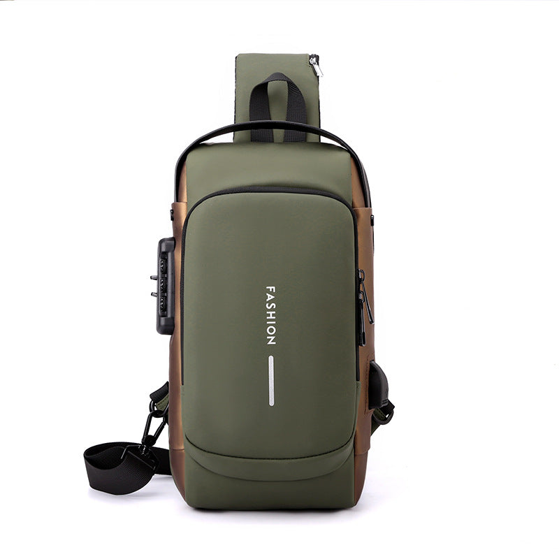 Men's Attractive Unique Graceful Motorcycle Password Men's Chest Bags