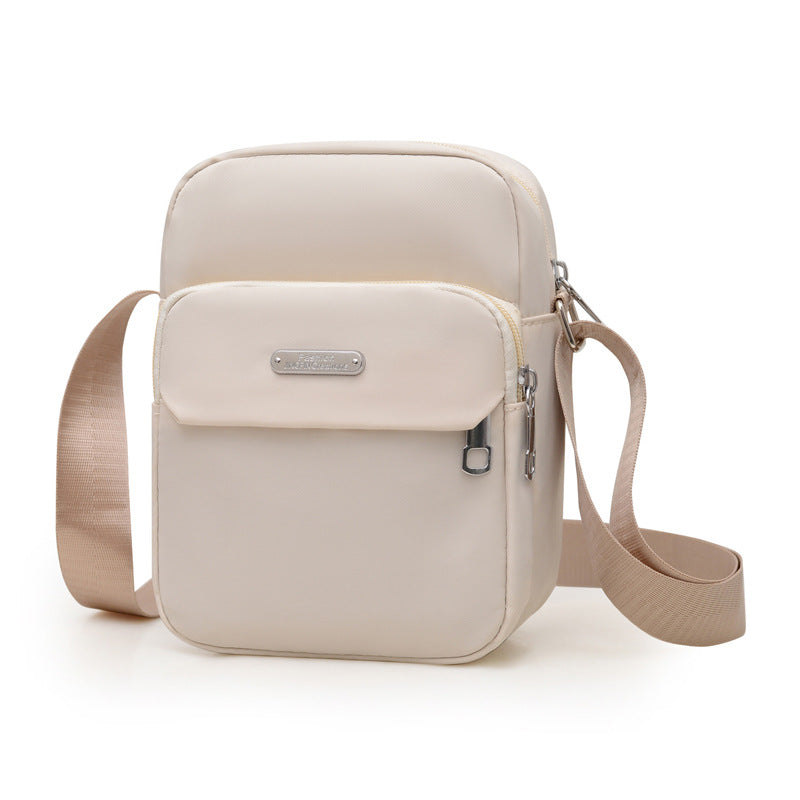 Women's Solid Color Multilayer Fashion Waterproof Multifunctional Shoulder Bags