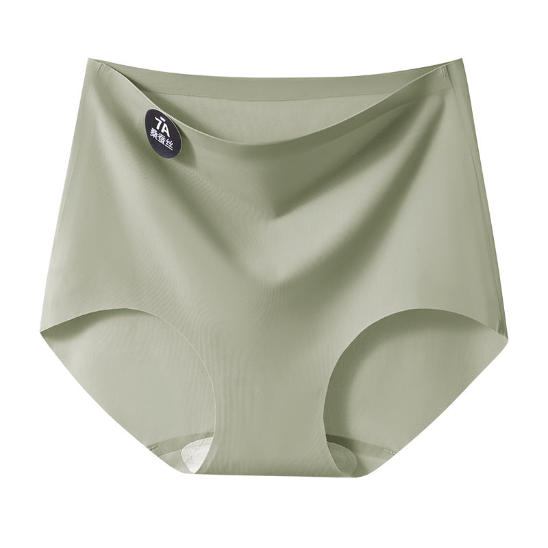 Women's Silk Yoga High Waist Antibacterial Crotch Panties