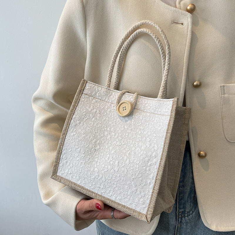 Women's Linen Western Style Out Hand Carrying Handbags