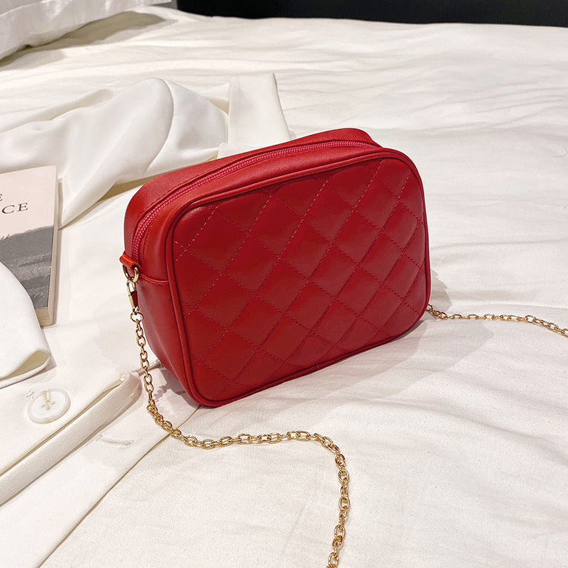 Innovative Women's Trend Chain Diamond Plaid Women's Messenger Bag