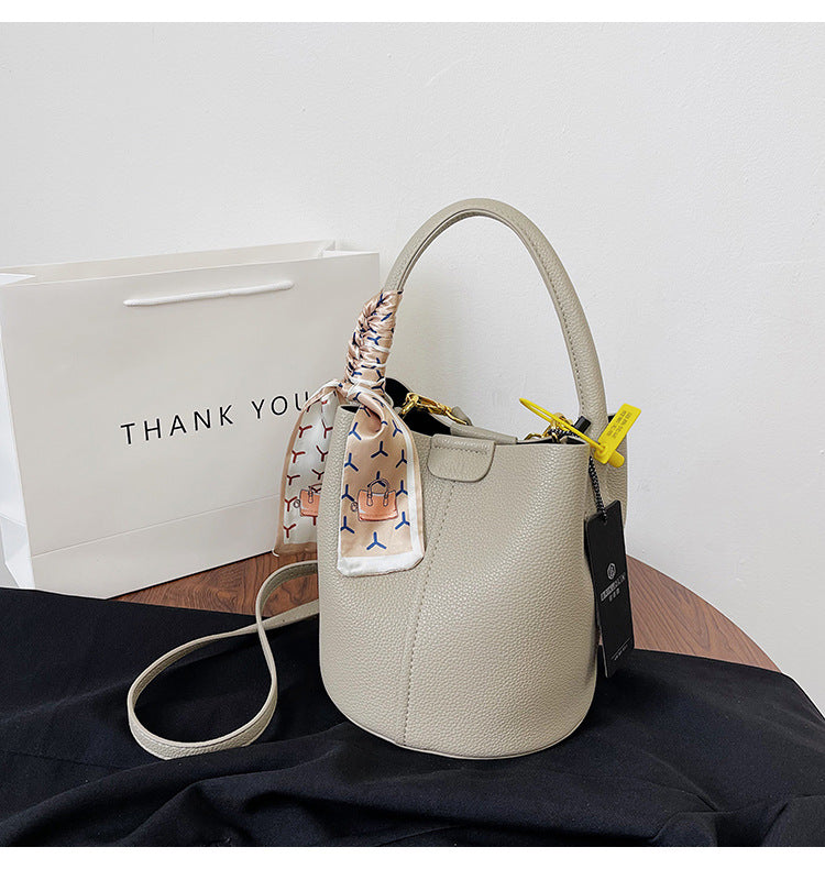 Women's Portable Vegetable Basket Textured Simple Shoulder Bags