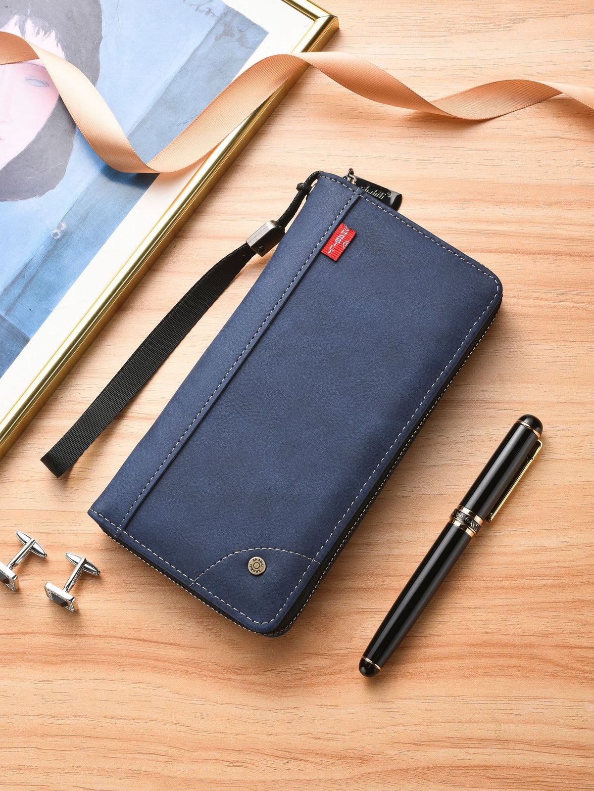 Men's Long Trendy Multi Slots Retro Large Men's Wallet