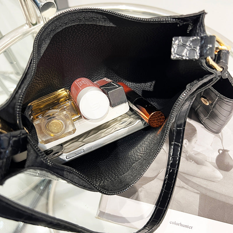 Women's New Crocodile Pattern Underarm Two-piece Shoulder Bags