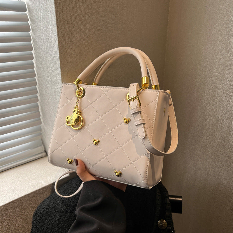 Women's Spring Diana Rhombus Embroidery Thread Fashion Crossbody Bags