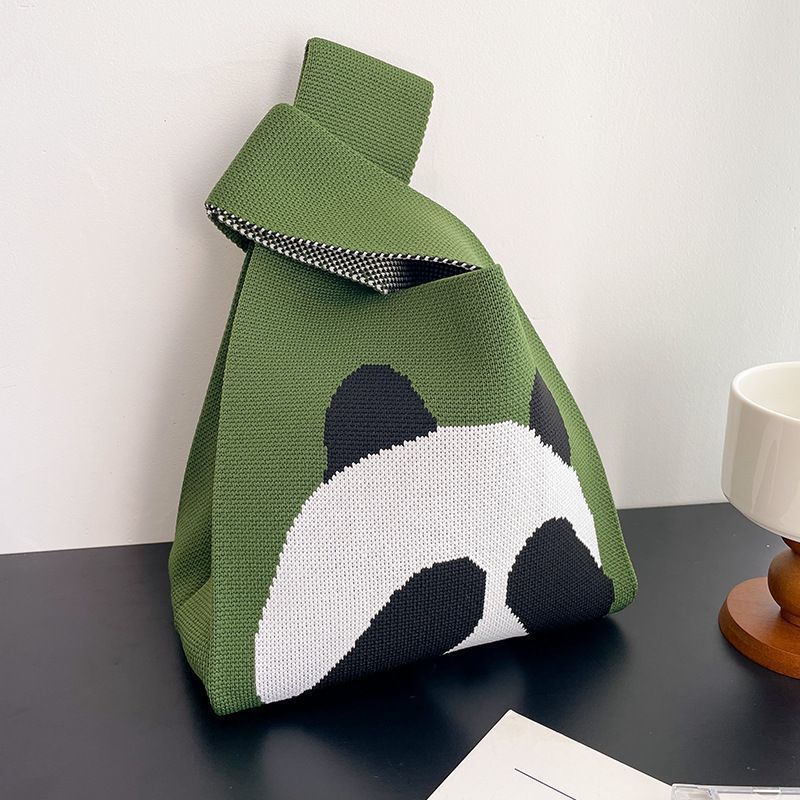 Treasure Series Panda Knitted Cute Souvenir Handbags