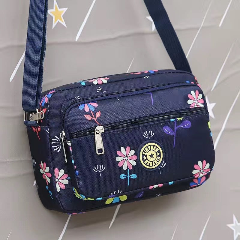 Women's Oxford Cloth Mother Nylon Flower Stall Crossbody Bags