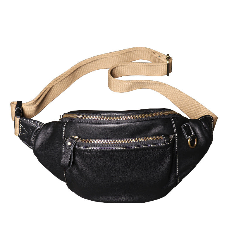 Women's & Men's Leather Fashion Soft Men's Chest Bags