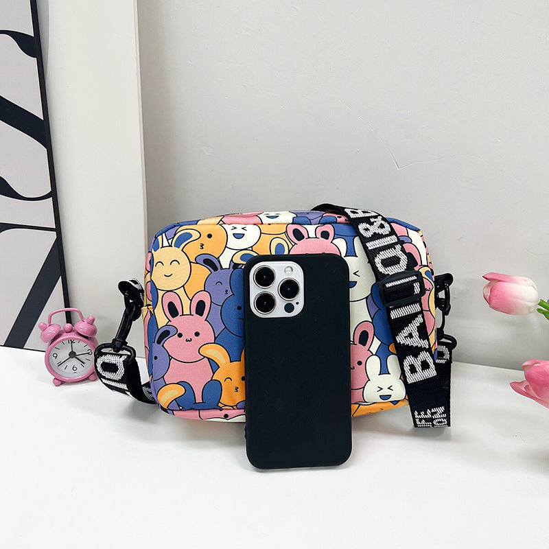 Cartoon Cute Rabbit Letter Strap Lightweight Shoulder Bags