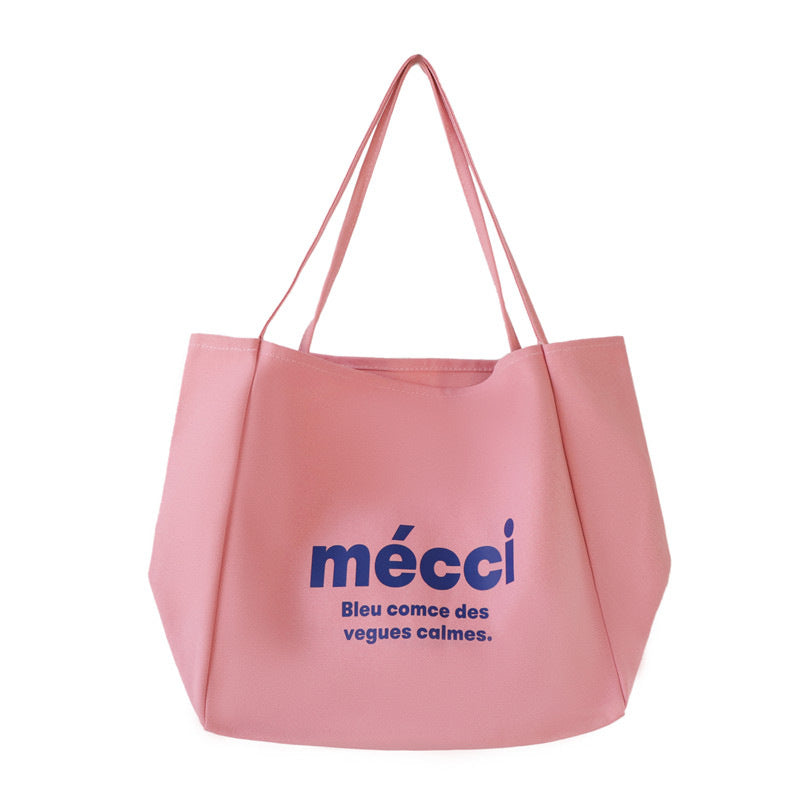 Women's Capacity Canvas Idle Style Book Letter Shoulder Bags