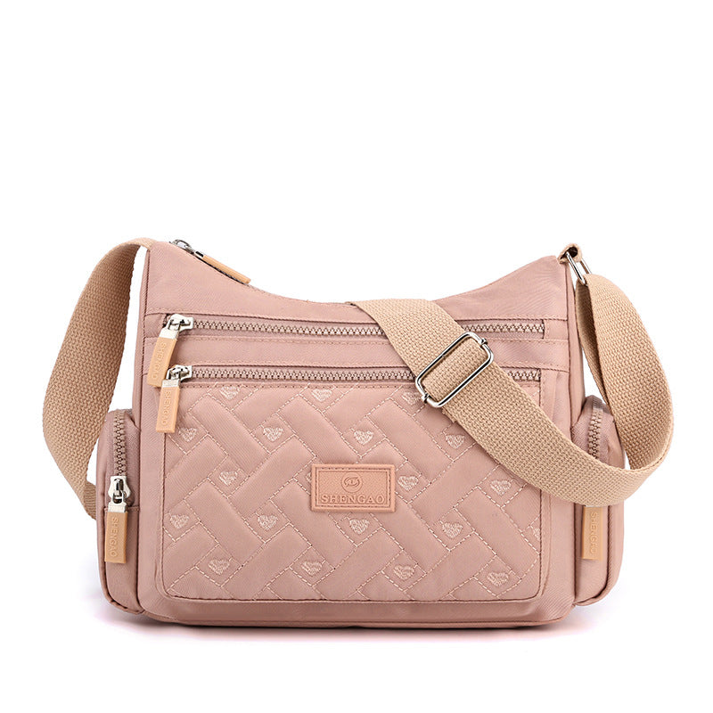 Women's Contrast Color Woven Large Capacity Multilayer Bags